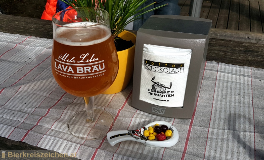 Foto eines Bieres der Marke Pale Ale aus der Brauerei Lava Bru