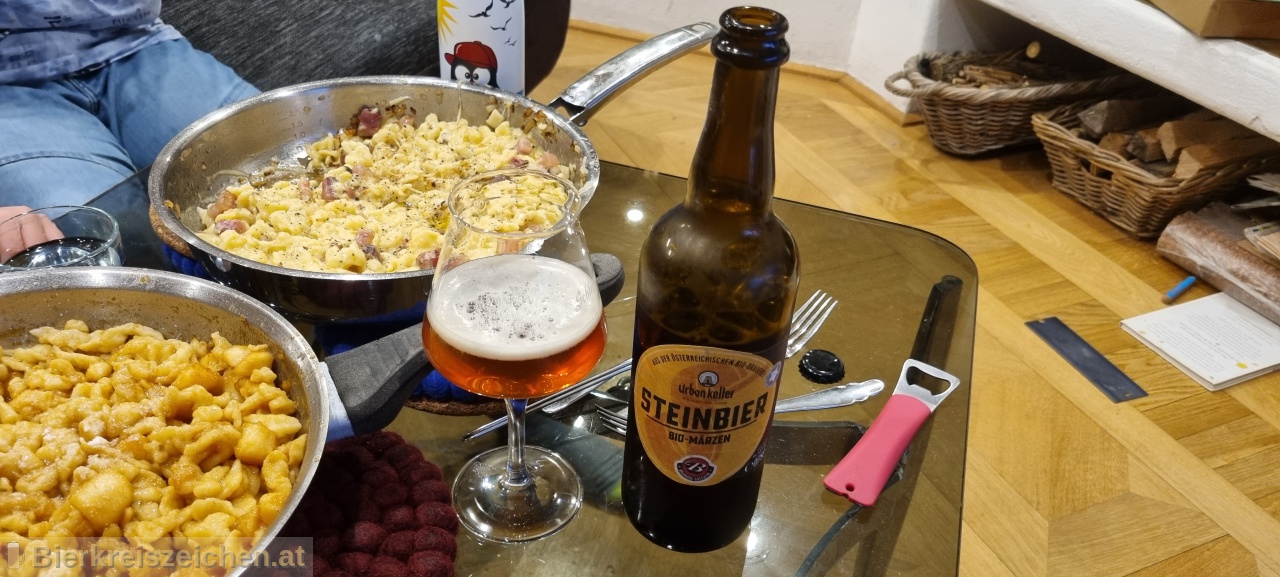 Foto eines Bieres der Marke Urban-kellers Steinbier aus der Brauerei Brauerei Gusswerk