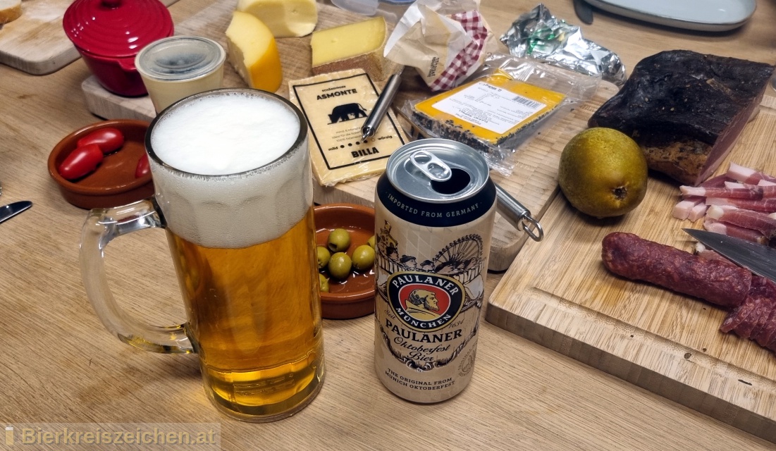 Foto eines Bieres der Marke Oktoberfest Bier aus der Brauerei Paulaner Brauerei